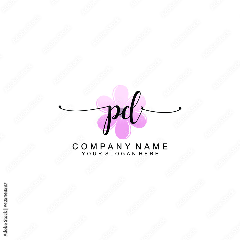 PD Initials handwritten minimalistic logo template vector PD Initials handwritten minimalistic logo template vector
