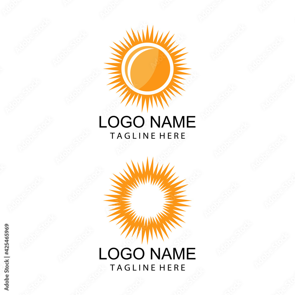 Fototapeta premium Sun Vector illustration Icon Logo Template design