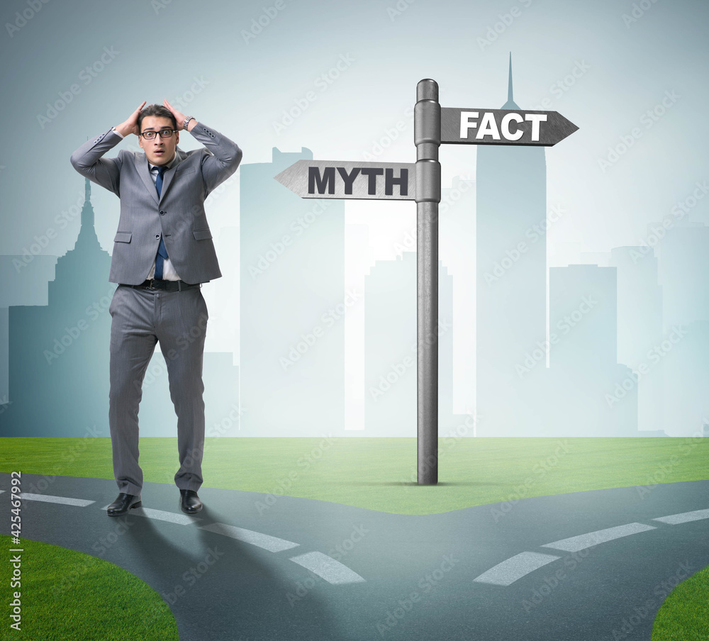 Businessman in difficult choice concept Businessman in difficult choice concept