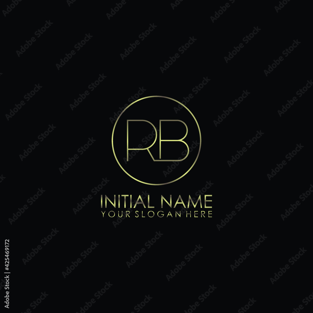 RB Initials handwritten minimalistic logo template vector RB Initials handwritten minimalistic logo template vector