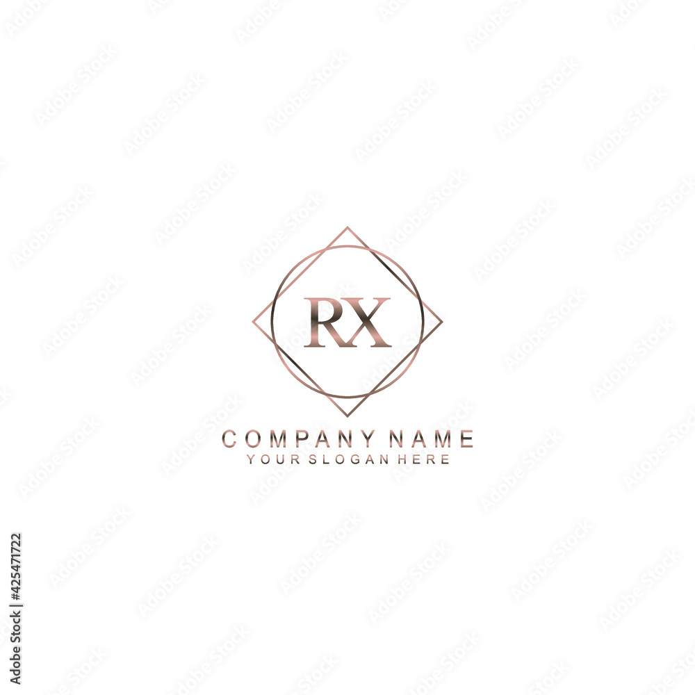 RX Initials handwritten minimalistic logo template vector RX Initials handwritten minimalistic logo template vector