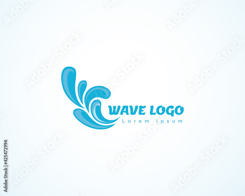 wave logo creative template logo design