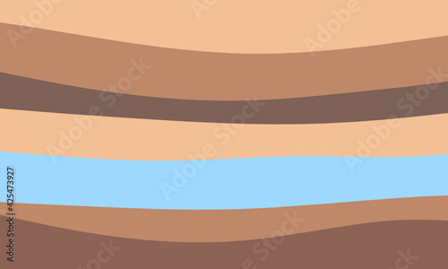Geological subsurface. groundwater in layered bedrock.