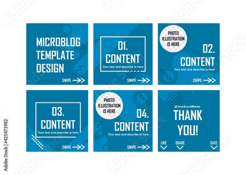 Creative microblog design idea.  Easy to edit with vector file. Can use for your creative content. Especially for social media content.