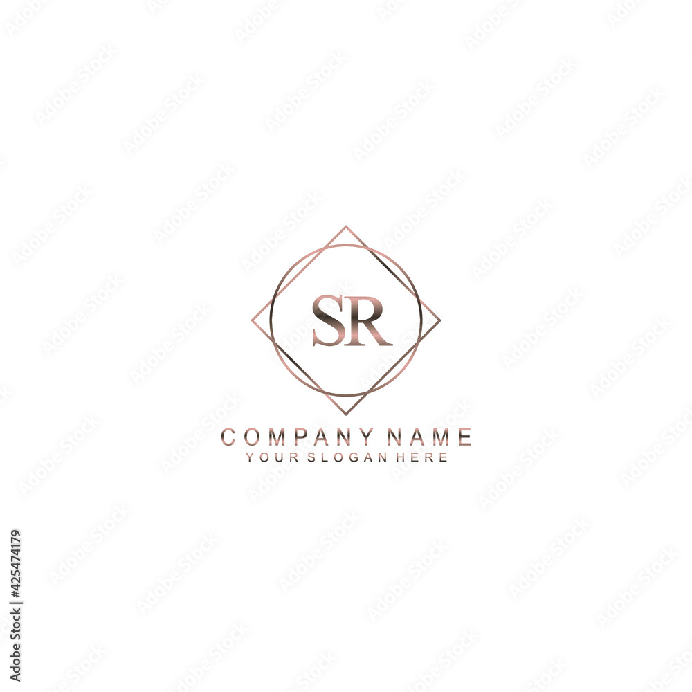 SR Initials handwritten minimalistic logo template vector SR Initials handwritten minimalistic logo template vector