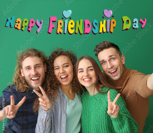Friends taking selfie toget...