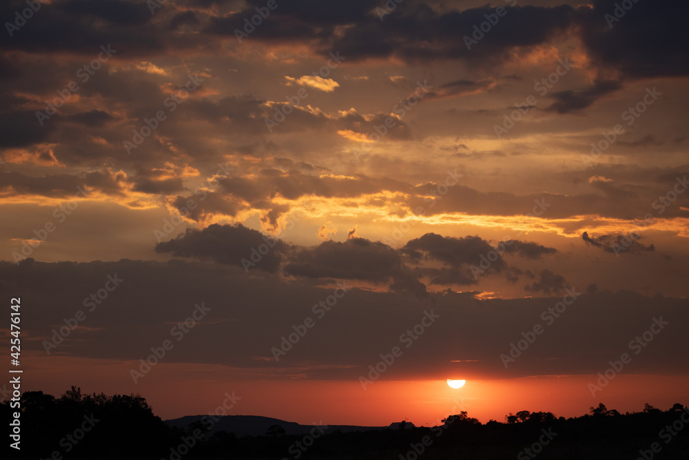 Fototapeta premium Colourful sky and clouds