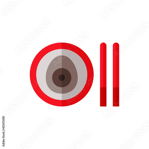 Century Egg Flat Icon Logo Illustration Vector Isolated. Chinese Food and Restaurant Icon-Set. Suitable for Web Design, Logo, App, and Upscale Your Business.