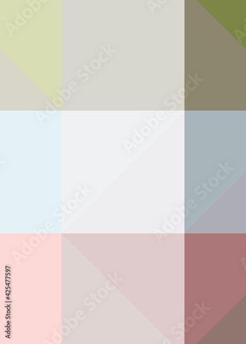 Abstract color Low-Polygones Generative Art background illustration