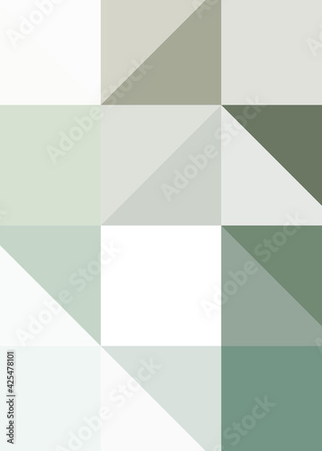 Abstract color Low-Polygones Generative Art background illustration