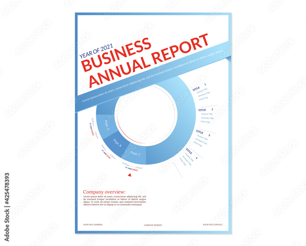 Informative poster template design. Corporate modern conference layout ...