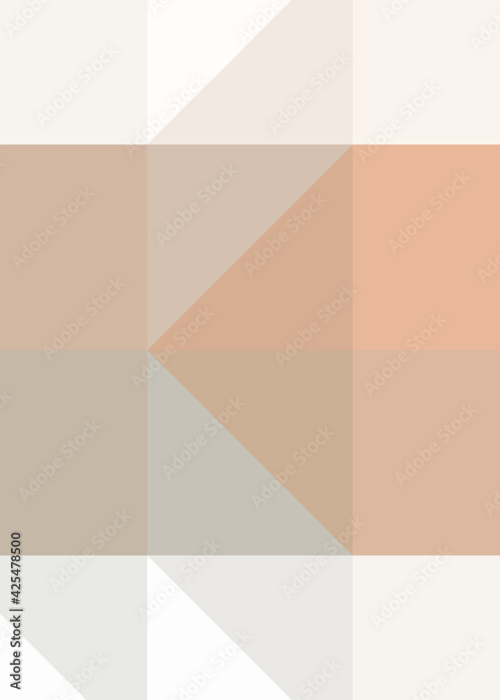 Fototapeta premium Abstract color Low-Polygones Generative Art background illustration