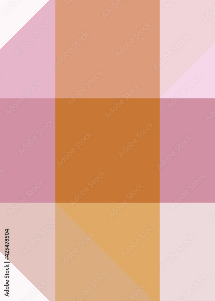 Fototapeta premium Abstract color Low-Polygones Generative Art background illustration