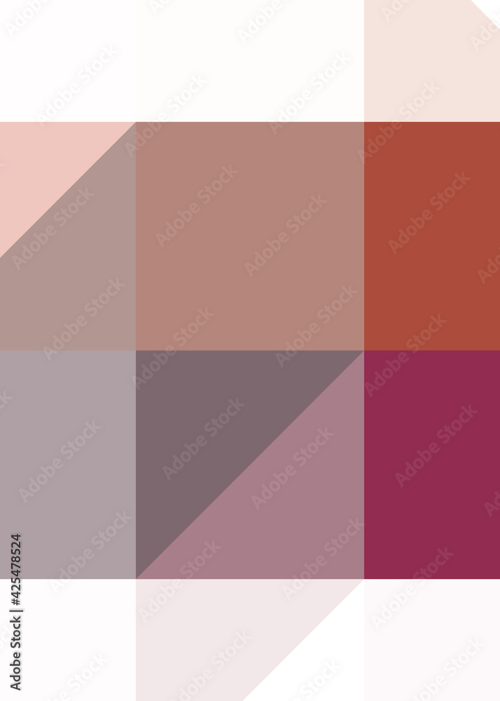 Abstract color Low-Polygones Generative Art background illustration