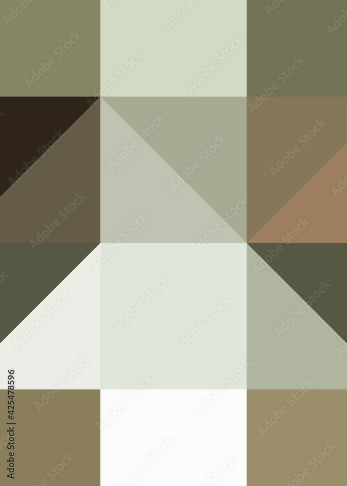 Obraz premium Abstract color Low-Polygones Generative Art background illustration