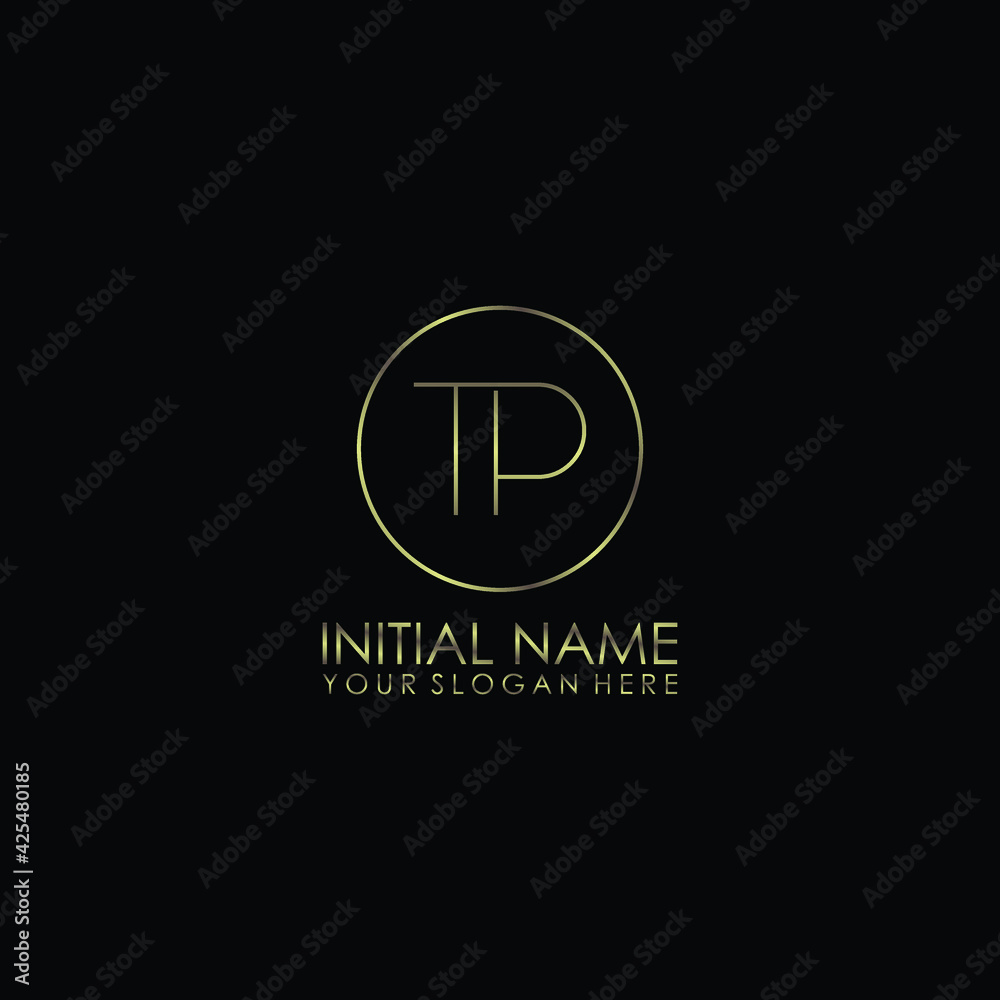 TP Initials handwritten minimalistic logo template vector TP Initials handwritten minimalistic logo template vector