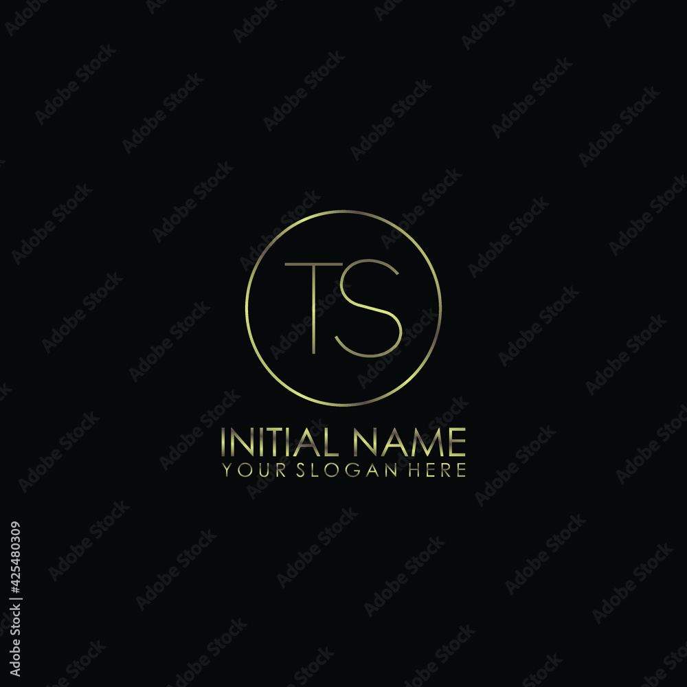 TS Initials handwritten minimalistic logo template vector TS Initials handwritten minimalistic logo template vector