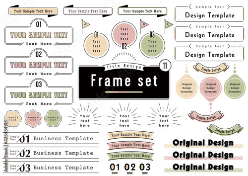 Title Design Frame set
