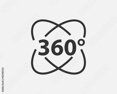 360 degree view vector icon