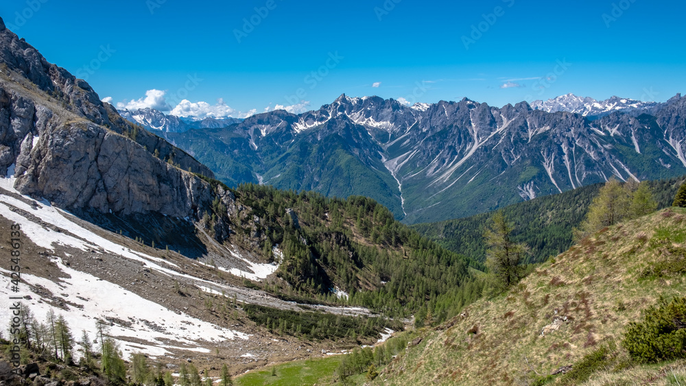 Exploration spring day in the beautiful Carnic Alps, Friuli-Venezia Giulia, Italy Exploration spring day in the beautiful Carnic Alps, Friuli-Venezia Giulia, Italy