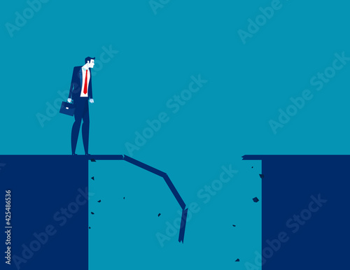 Standing on the edge of a broken bridge