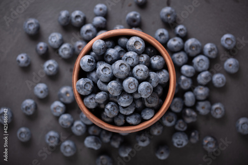 Ripe blueberries , healthy food