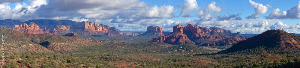 Panorama view of mountains near Sedona Arizona USA
