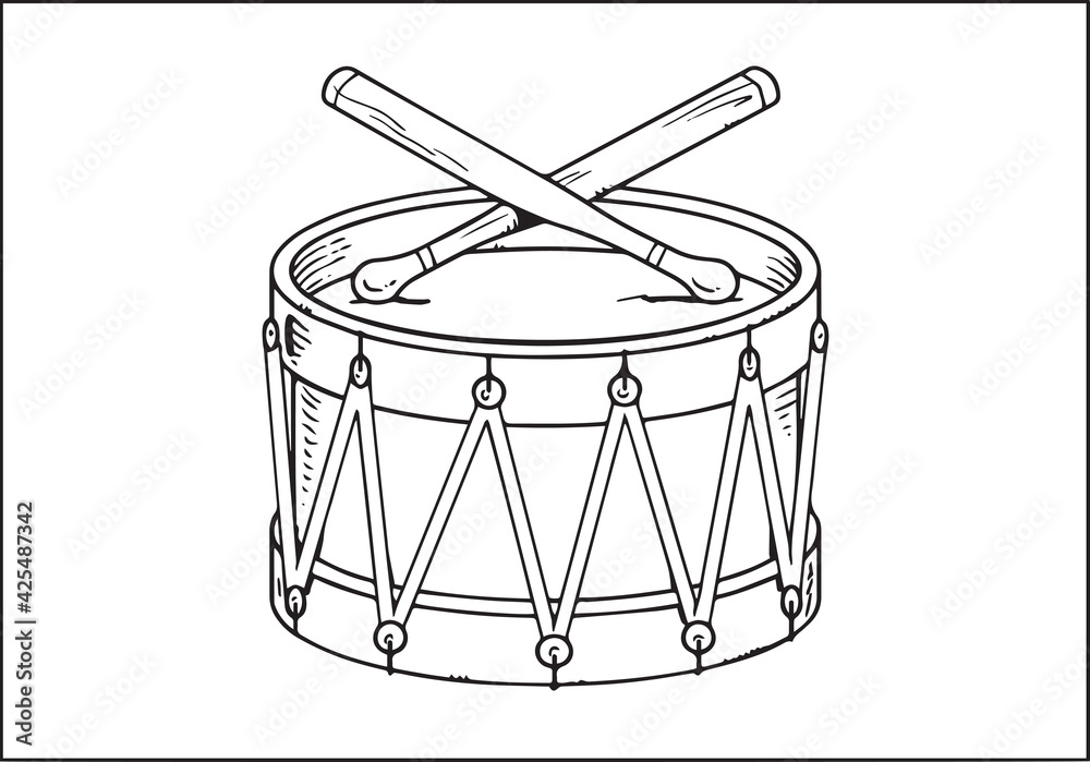 Bass Drum Drawing