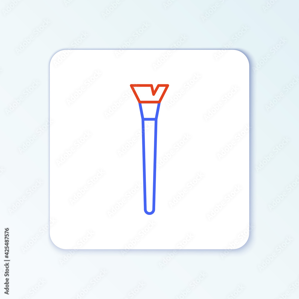 Line Makeup brush icon isolated on white background. Colorful outline concept. Vector Line Makeup brush icon isolated on white background. Colorful outline concept. Vector
