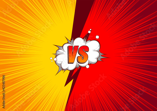 Versus VS, Fight Comic Background,  speech bubbles.