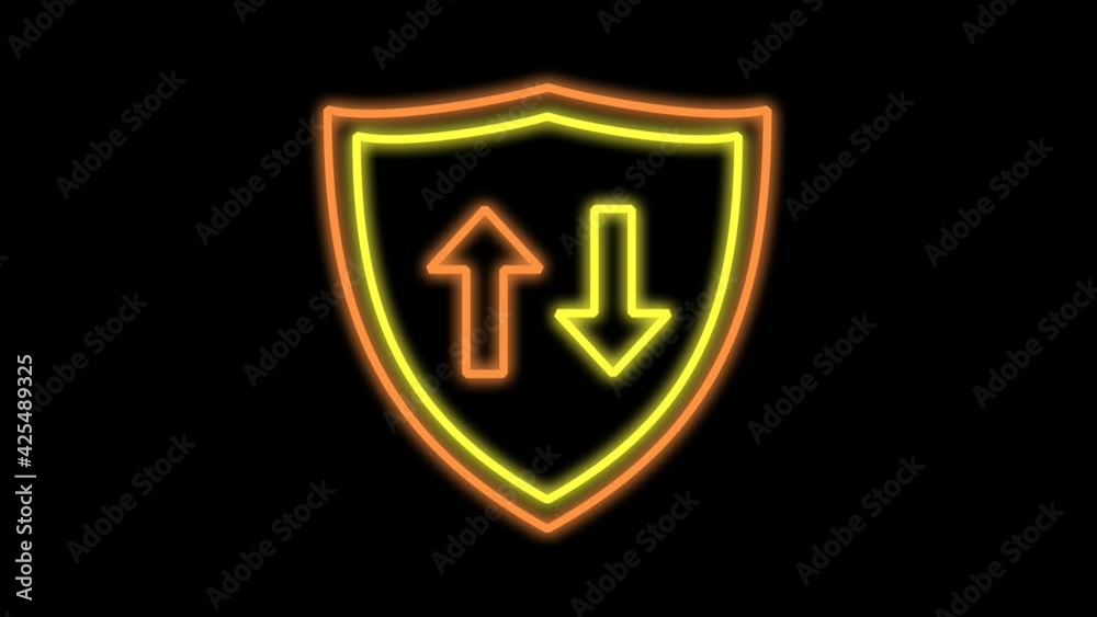 Blowing internet security icon. Gradiant neon light effect. Consept for internet protection and privacy. Blowing internet security icon. Gradiant neon light effect. Consept for internet protection and privacy.