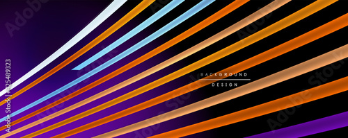 Wallpaper Mural Abstract colorful lines vector background. Internet, big data and technology connections concept, abstract template Torontodigital.ca