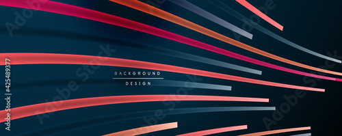 Abstract colorful lines vector background. Internet, big data and technology connections concept, abstract template