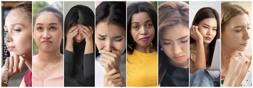 Fotografie Depressed people with fatigue, concept of ME/CFS, CFS Chronic Fatigue Syndrome a