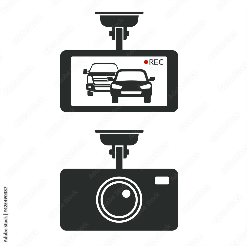 a collections of dash camp illustration, dash cam icon set. a collections of dash camp illustration, dash cam icon set.