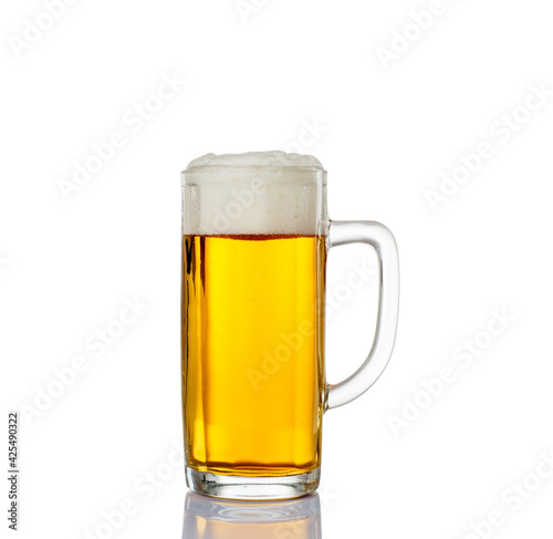 mug of beer isolated on white