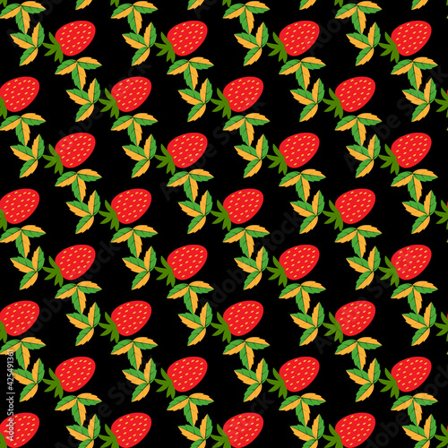 Seamless pattern with abstract color berries