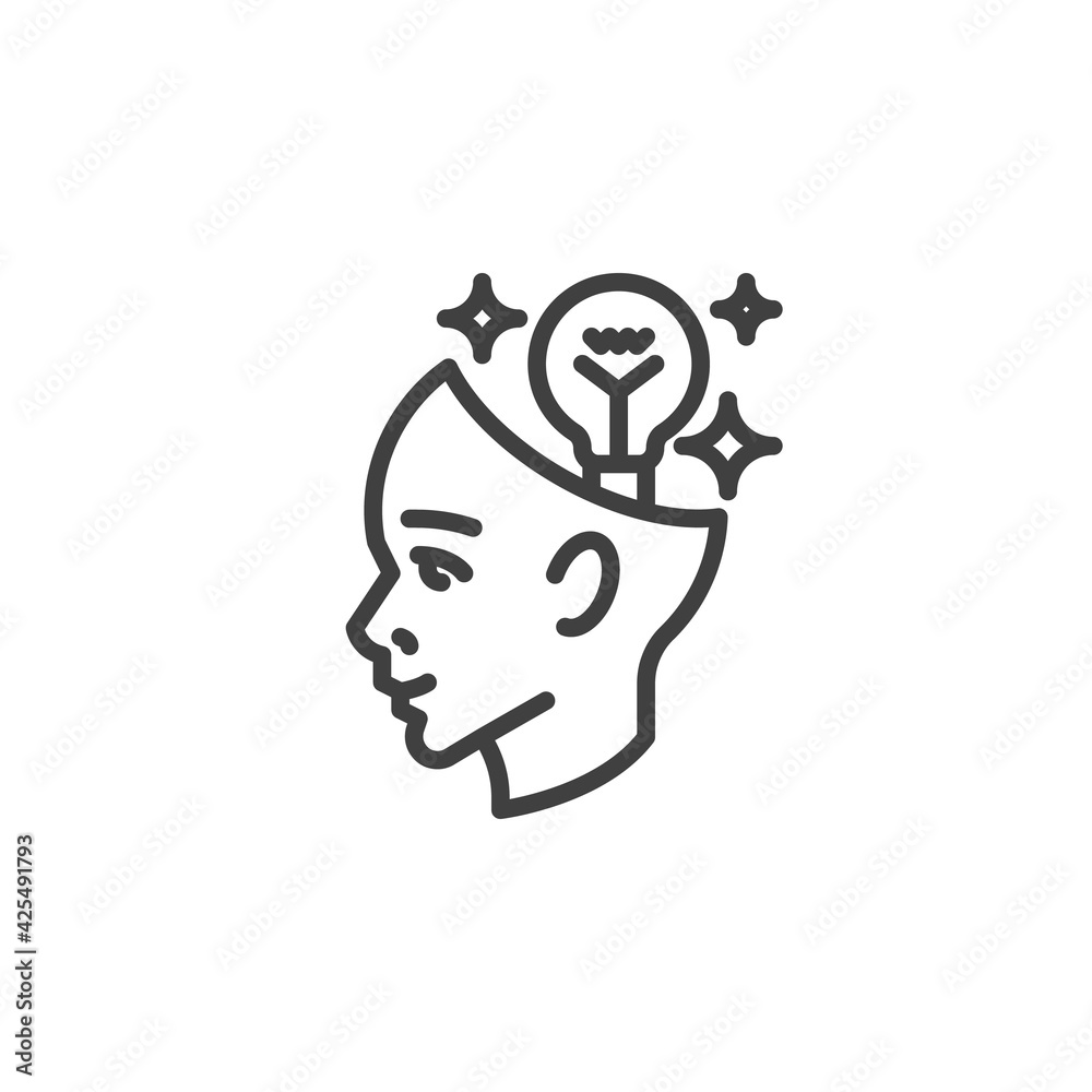 Creativity, thinking line icon Creativity, thinking line icon