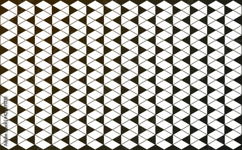 Seamless pattern with black white striped lines. Optical illusion effect. Geometric tile in op art style. Vector illusive background, texture. Futuristic element, technologic design.