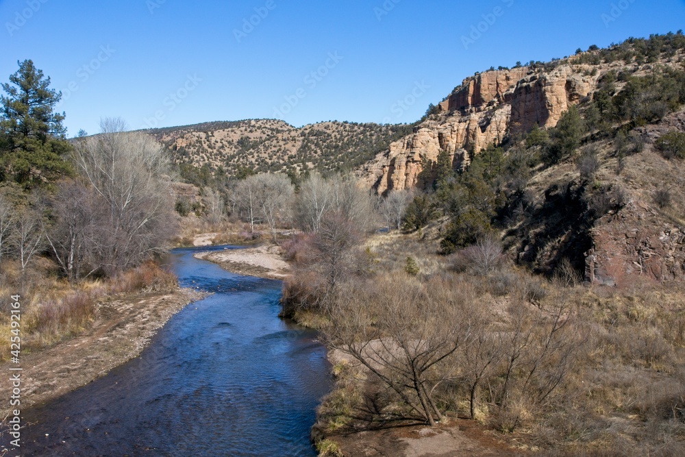 Gila River in Gila National Forest in New Mexico