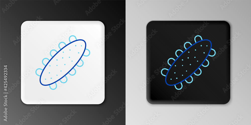 Line Sea cucumber icon isolated on grey background. Marine food. Colorful outline concept. Vector Line Sea cucumber icon isolated on grey background. Marine food. Colorful outline concept. Vector