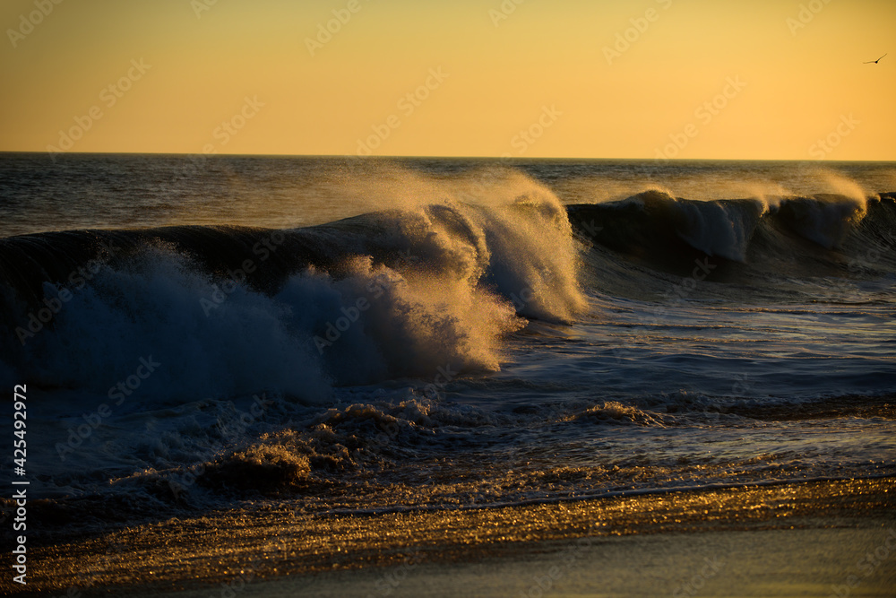 Ocean or sea storm waves concept. Sunrise on Tropical beach. Sunset landscape. Sunrise on beach, sunset landscape. Sunrise landscape. Ocean or sea storm waves concept. Sunrise on Tropical beach. Sunset landscape. Sunrise on beach, sunset landscape. Sunrise landscape.