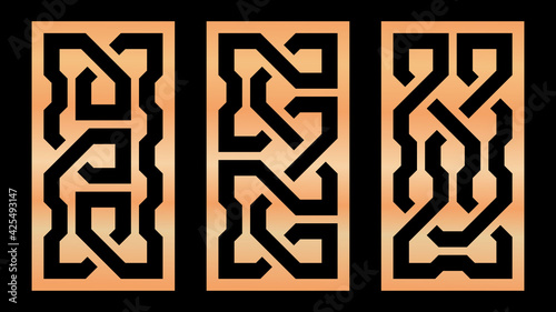 Cutout silhouette panels se...