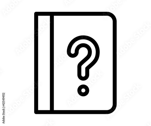 handbook help guidebook single isolated icon with outline style