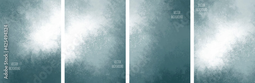 Set of vector watercolour universal backgrounds with copy space for text	