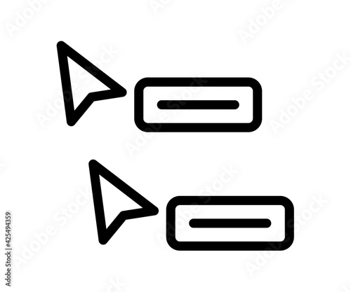 collaboration realtime cursor single isolated icon with outline style