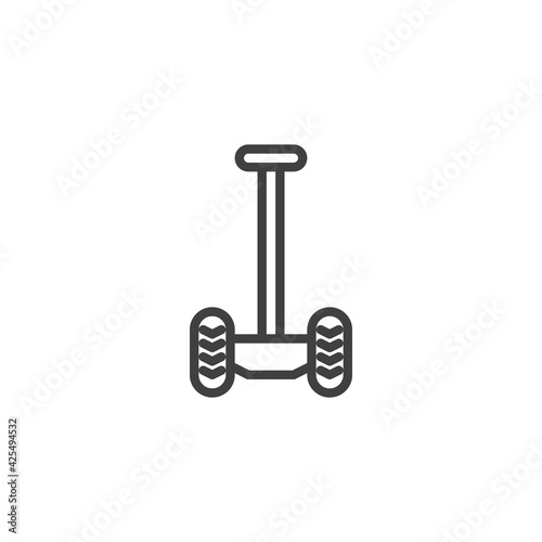 Electric segway line icon