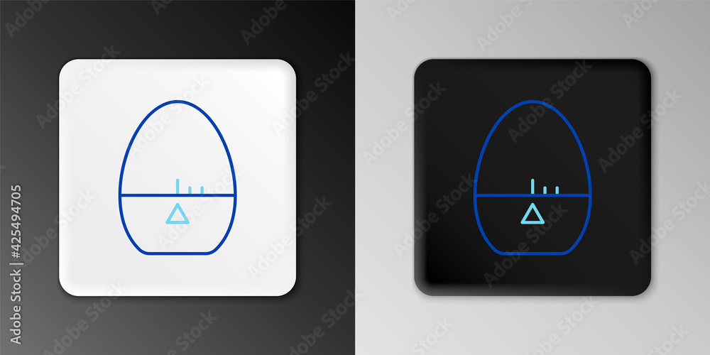 Line Kitchen timer icon isolated on grey background. Egg timer. Cooking utensil. Colorful outline concept. Vector Line Kitchen timer icon isolated on grey background. Egg timer. Cooking utensil. Colorful outline concept. Vector