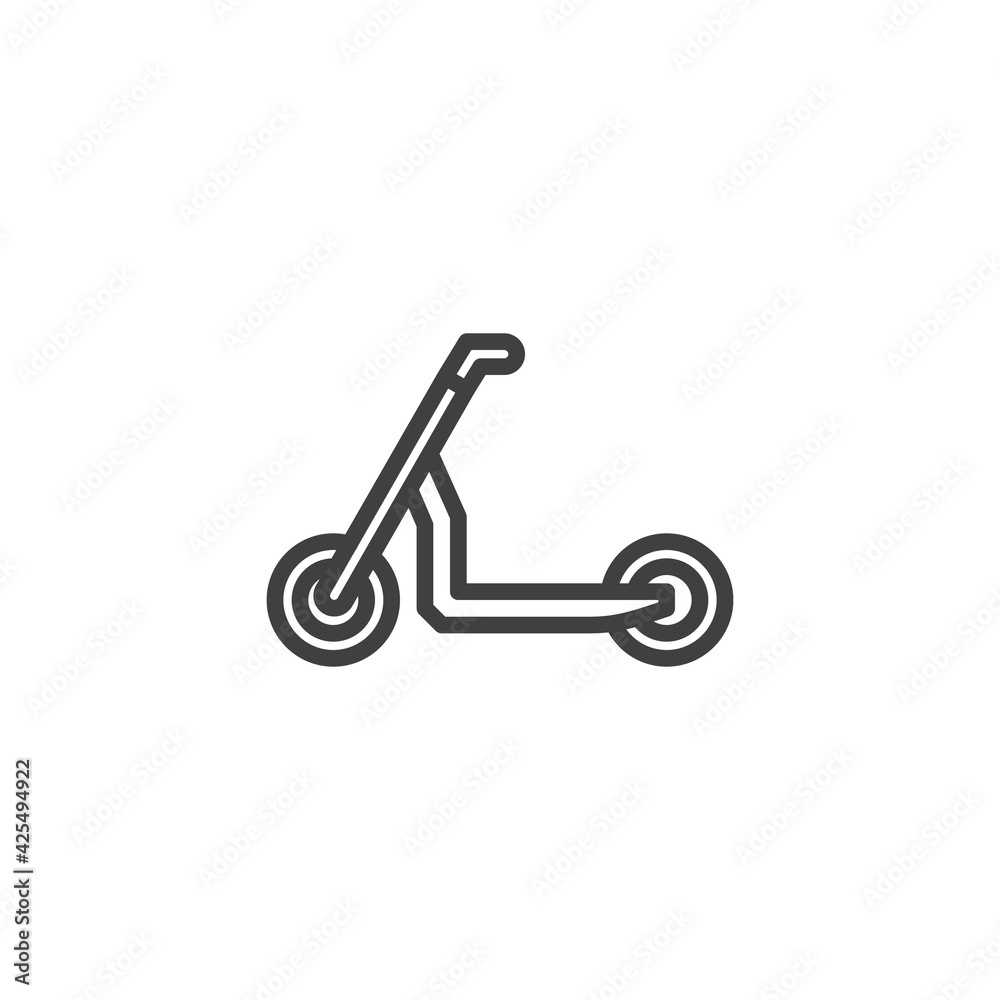 Electric kick scooter line icon Electric kick scooter line icon