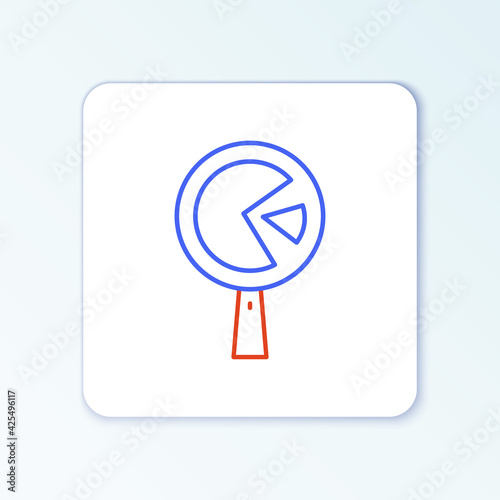 Line Omelette in frying pan icon isolated on white background. Omelet in a skillet. Colorful outline concept. Vector